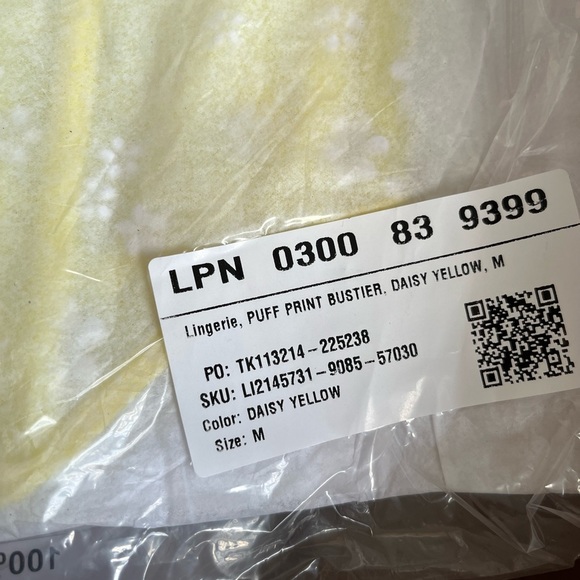 Savage X Fenty Daisy Yellow Puff Daisy Unlined Bustier - Picture 13 of 16